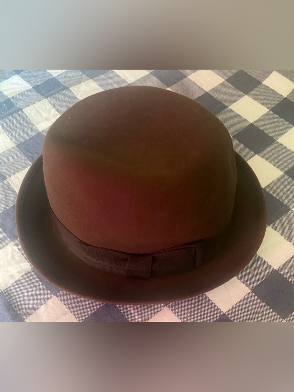Vintage Waldorf Dark Brown Felt Fedora 7 1/8